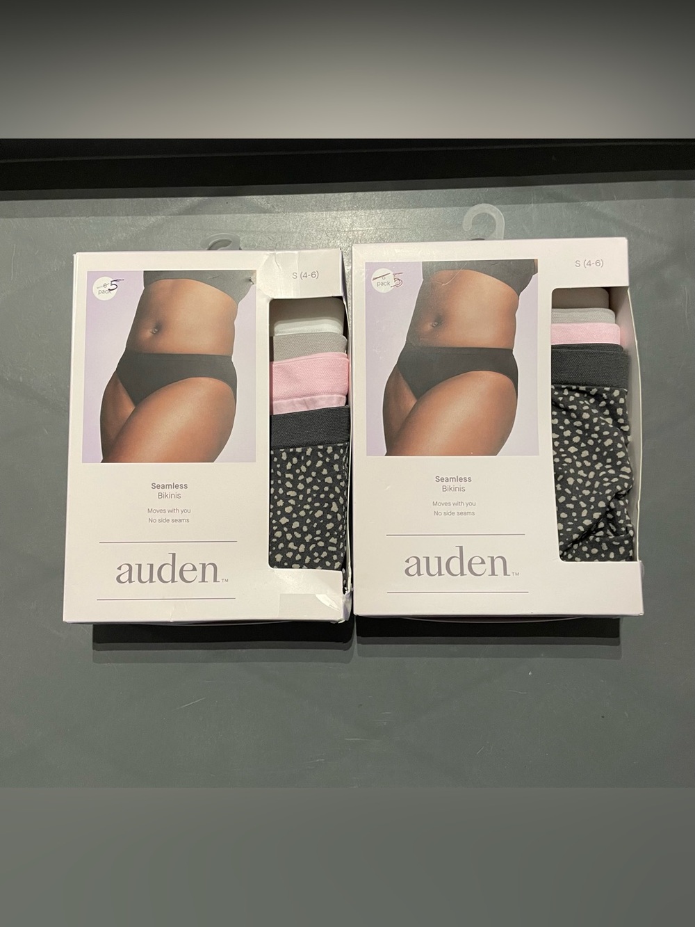 2 Auden Women's 5pc Seamless Bikini Underwear Multicolor Small(4-6) New